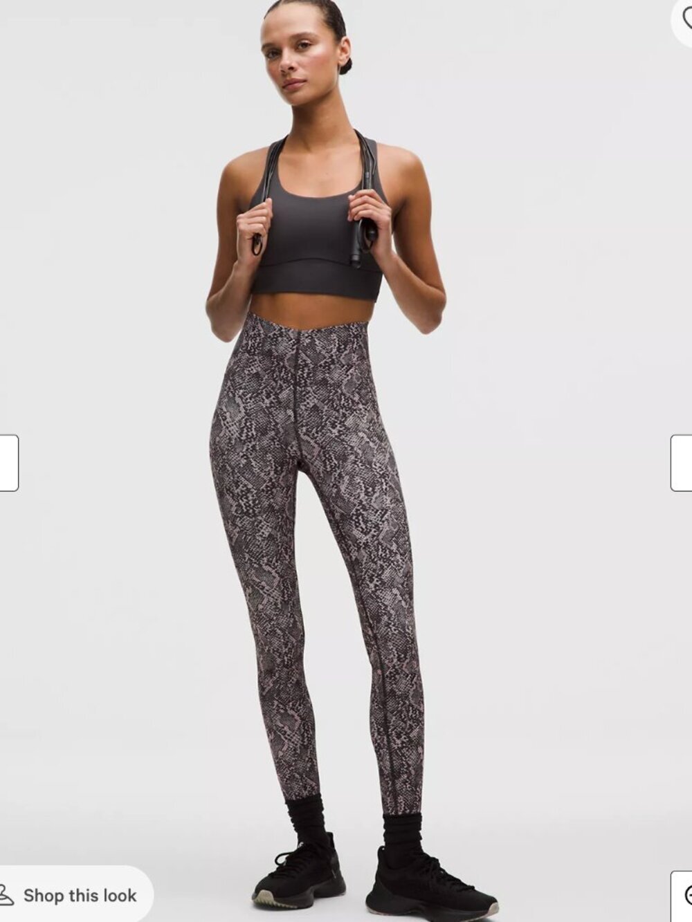 Lululemon NWT Glow Up™ Super-High-Rise Tight 28" Snake Structure Grey Multi